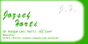 jozsef horti business card